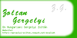 zoltan gergelyi business card